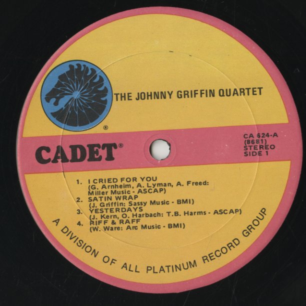 Johnny Griffin / ジョニー・グリフィン / The Johnny Grifin Quartet (CA624)