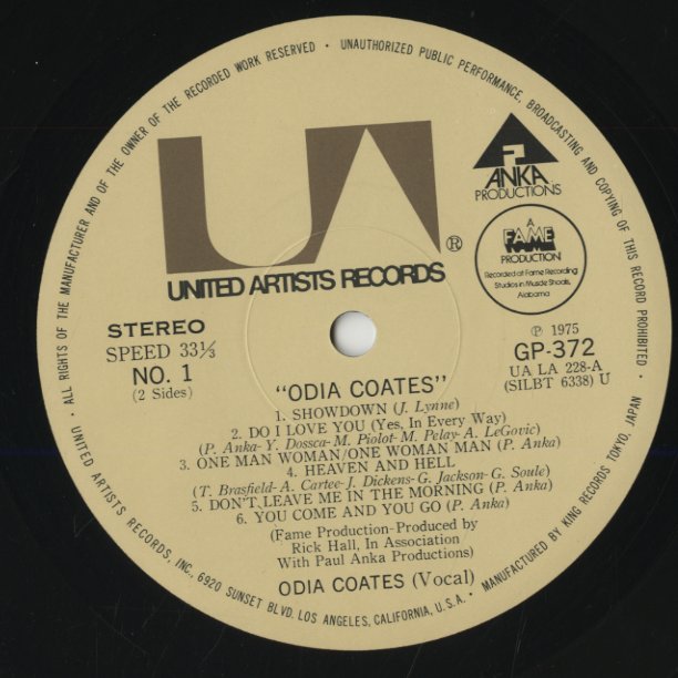 Odia Coates / オディア・コーツ / Odia Coates (GP372)