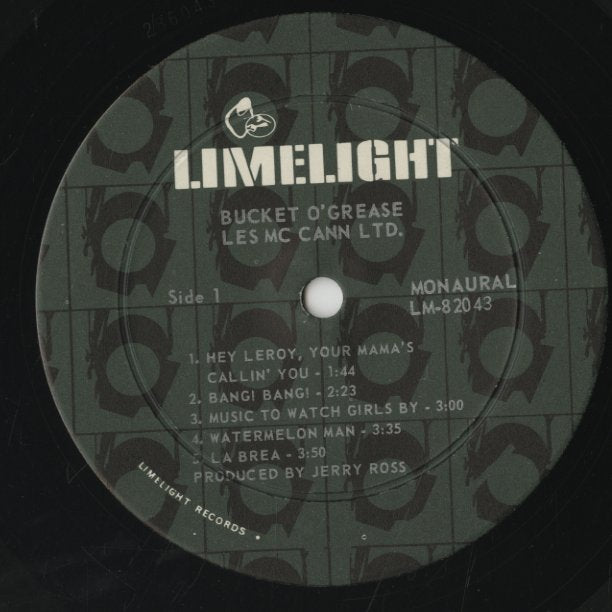 Les McCann / レス・マッキャン / Bucket O' Grease (LM 82043)