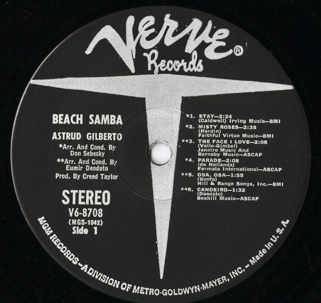 Astrud Gilberto - Beach Samba (V6 8708) 1967 US Verve|中古LP