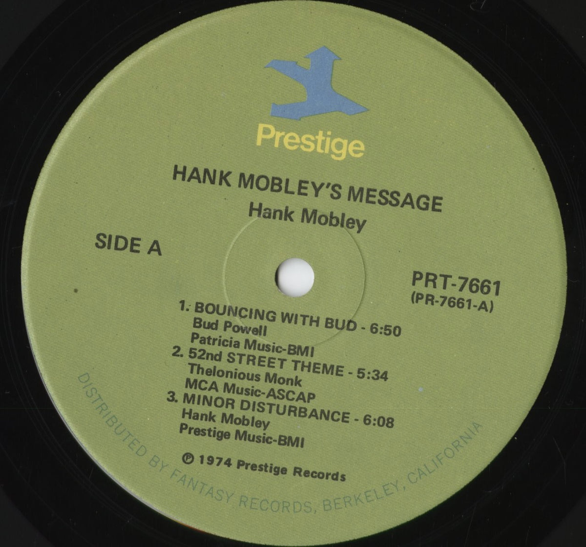 Hank Mobley – Hank Mobley's Message (PRT 7661) 1974 US Prestige | 中古LP