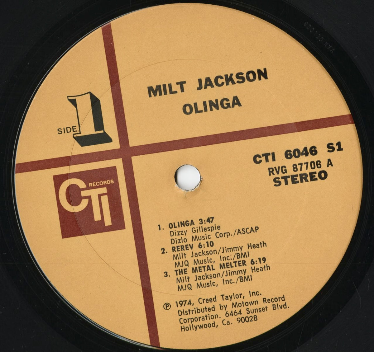 Milt Jackson - Olinga (CTI 6046 S1) 1974 US CTI|中古LP