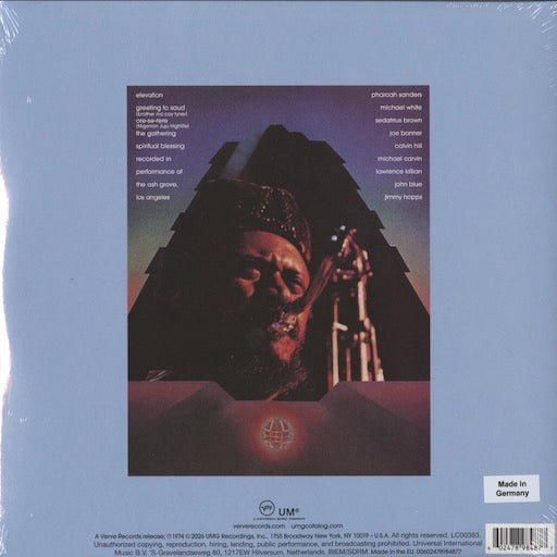 Pharoah Sanders - Elevation (00602478984877) LP 2026 GER Verve / Impulse|新品LP back