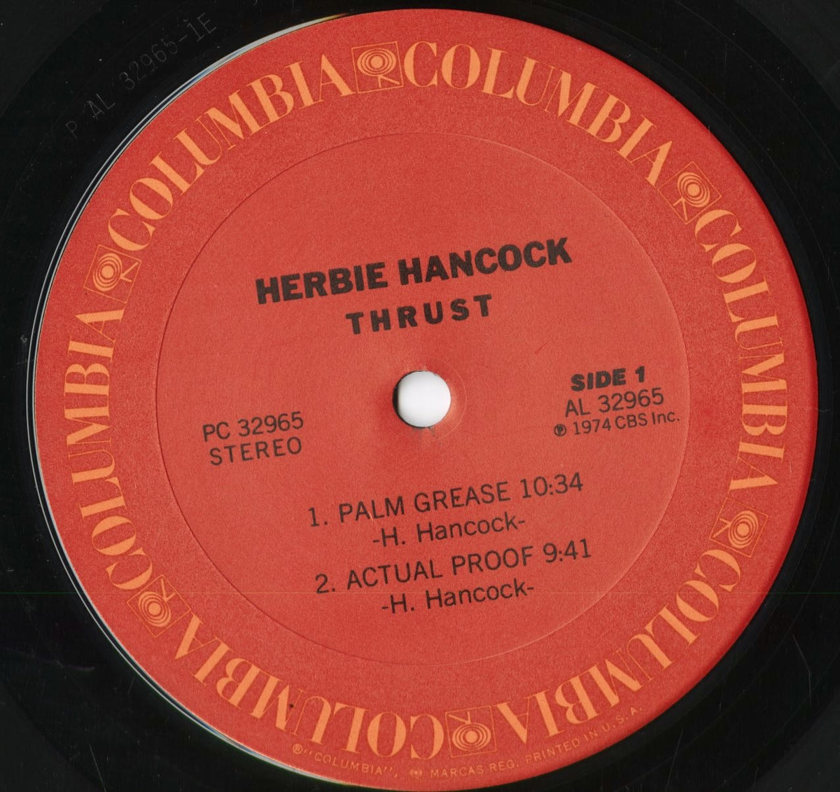 Herbie Hancock - Thrust (PC 32965) 1974 US Columbia|中古LP