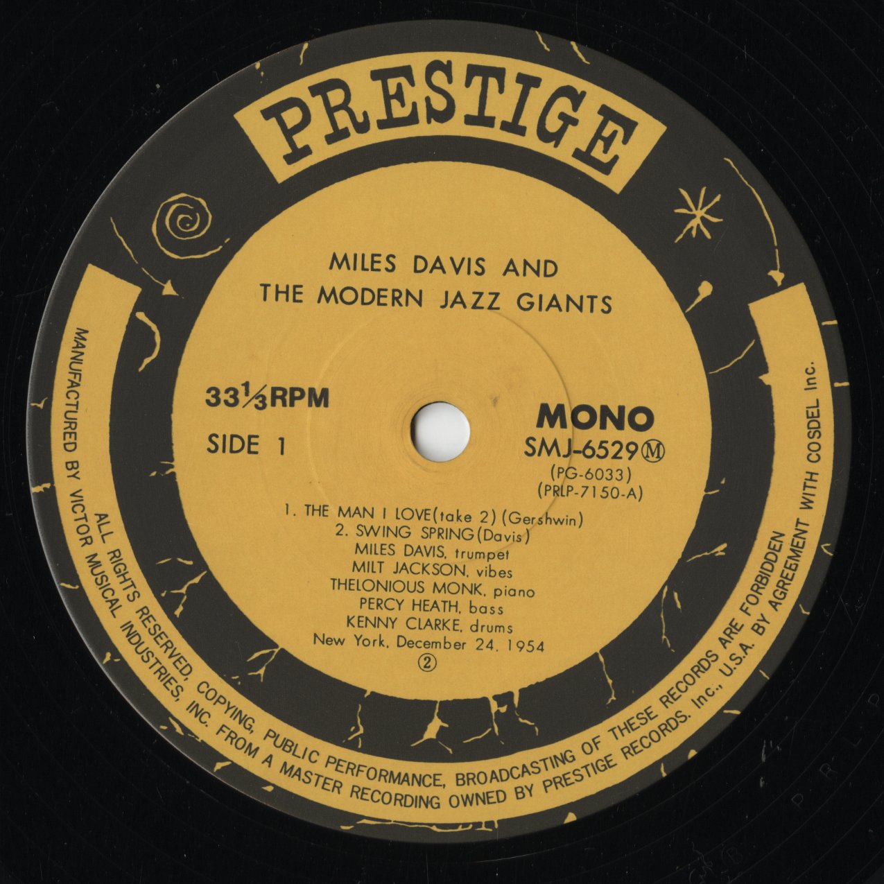 Miles Davis - Miles Davis and The Modern Jazz Giants (SMJ-6529(M)) LP 1976 JPN Prestige|中古LP
