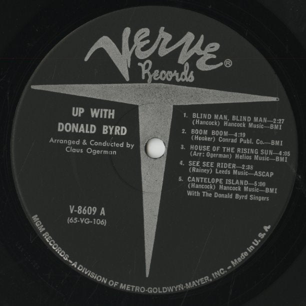 Donald Byrd / ドナルド・バード / Up With Donald Byrd (V-8609)