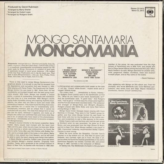Mongo Santamaria - Mongomania (CL 2612) 1967 US Columbia|中古LP