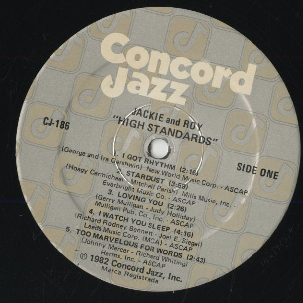 Jackie And Roy / ジャッキー&ロイ / High Standards (CJ186)