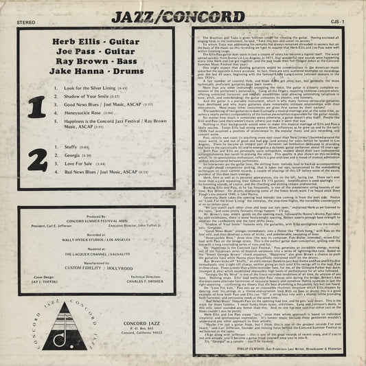 Herb Ellis, Joe Pass, Ray Brown, Jake Hanna - Jazz/Concord (CJS-1) LP 1974 US Concord Jazz|中古LP