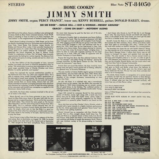 Jimmy Smith - Home Cookin' (BN 4050) 1992 JPN Blue Note|中古LP