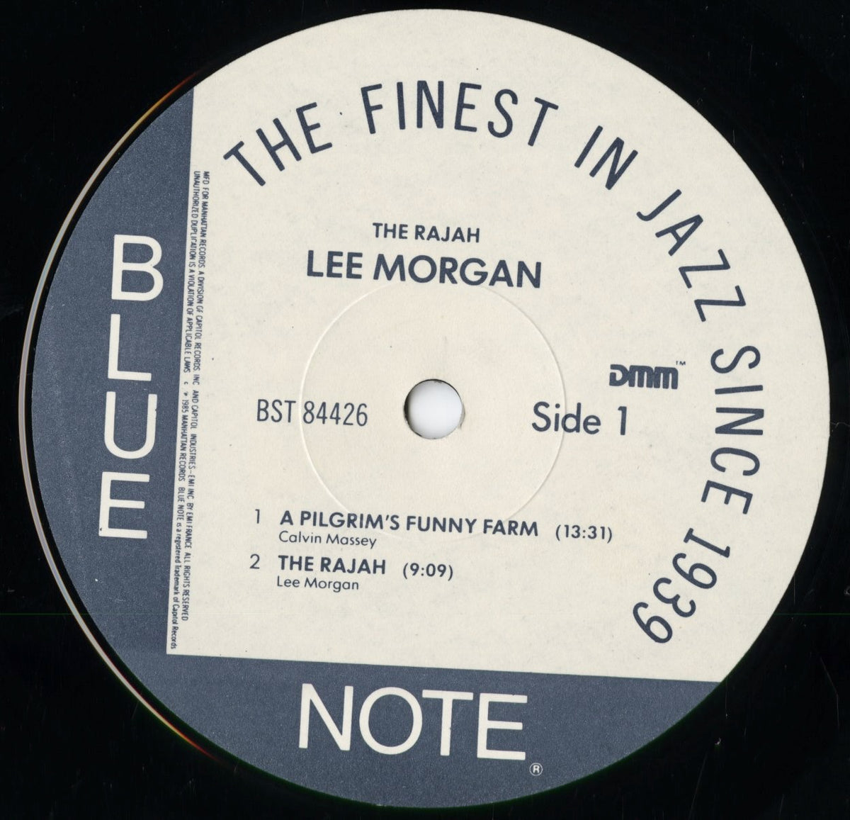Lee Morgan - The Rajah (BST 84426) 1984 US Blue Note|中古LP