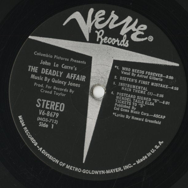 Quincy Jones / クインシー・ジョーンズ / The Deadly Affair -OST (V6 8679ST)