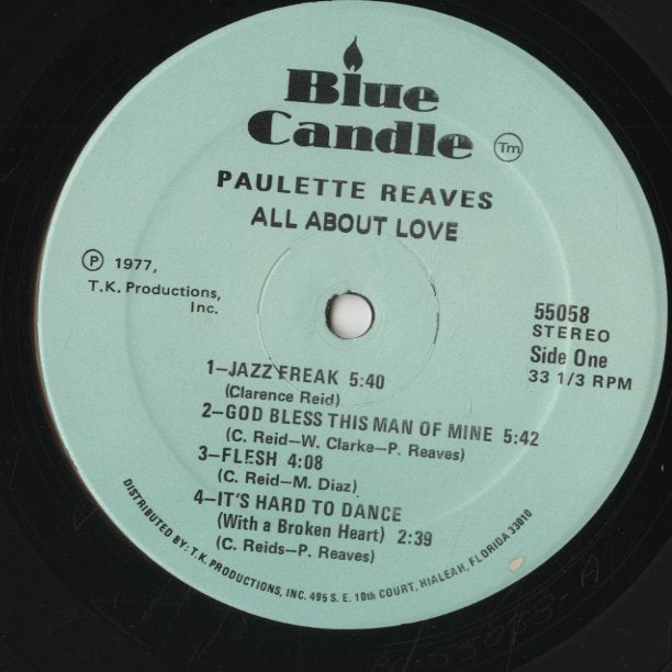 Paulette Reaves / ポーレット・リーヴス / All About Love (55058)