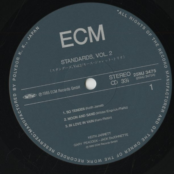 Keith Jarrett / キース・ジャレット / Standards,Vol.2 (25MJ3475)