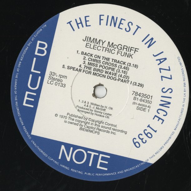 Jimmy McGriff / ジミー・マクグリフ / Electric Funk (0777 7 84350 1 3)