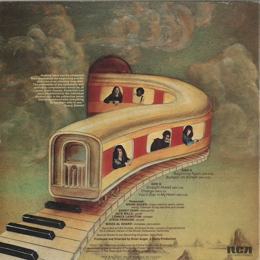 Brian Auger – Straight Ahead (APL1-0454) LP 1974 US RCA | 中古LP