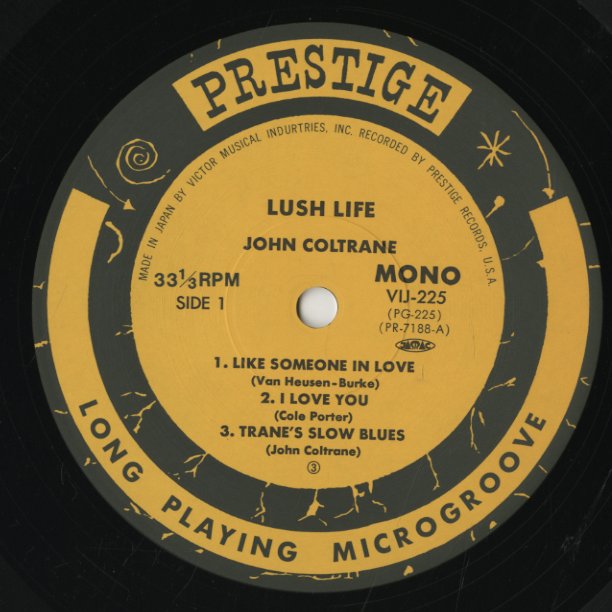 John Coltrane / ジョン・コルトレーン / Lush Life (VIJ225)