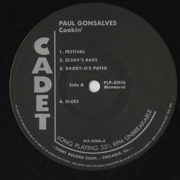 Paul Gonsalves / ポール・ゴンサルヴェス / Cookin' (PLP-5006)