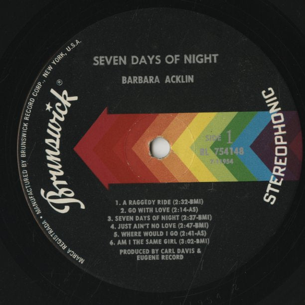 Barbara Acklin / バーバラ・アクリン / Seven Days Of Night (BL 754148)