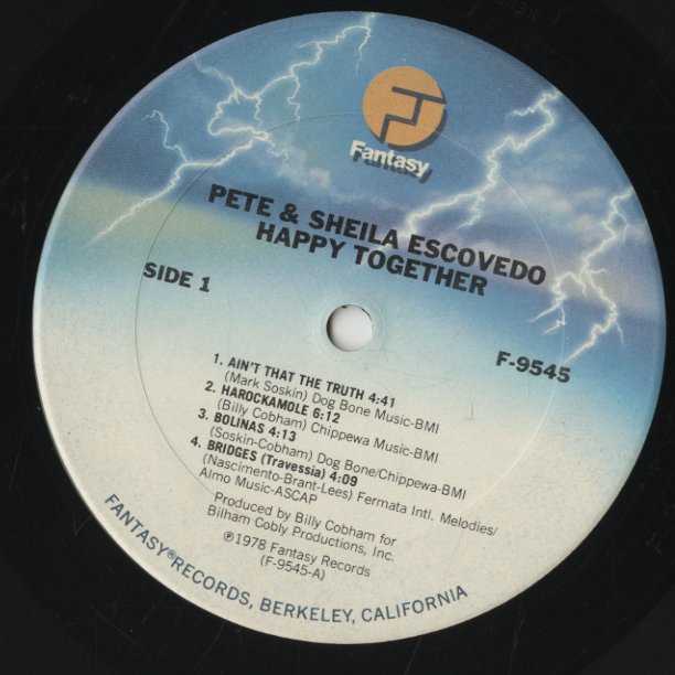 Pete & Sheila Escovedo / ピート・アンド・シーラ・エスコヴェード / Happy Together (F-9545)