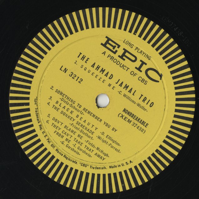 Ahmad Jamal / アーマッド・ジャマル / The Ahmad Jamal Trio (LN 3212)