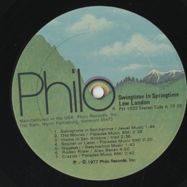 Lew London / ルー・ロンドン / Swingtime In Springtime (PH 1032)