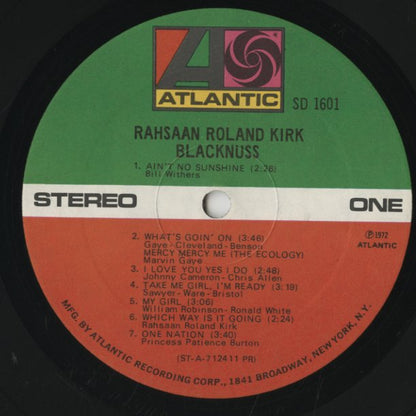 Roland Kirk / ラーサン・ローランド・カーク / Blacknuss (SD1601)