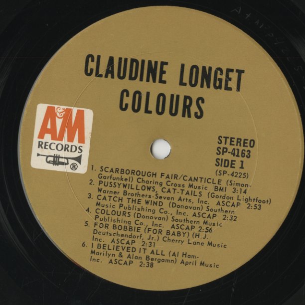 Claudine Longet / クロディーヌ・ロンジェ / Colours (SP4163)