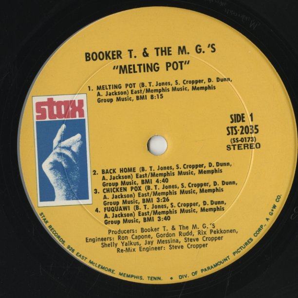 Booker T. & The M.G.'s / ブッカーT&MGズ / Melting Pot (STS2035)