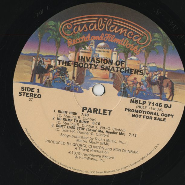 Parlet / パーレット / Invasion Of The Booty Snatchers (NBLP 7146)