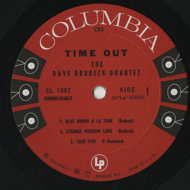 Dave Brubeck / デイヴ・ブルーベック / Time Out (CL1397) 1961年プレス US盤 6EYE