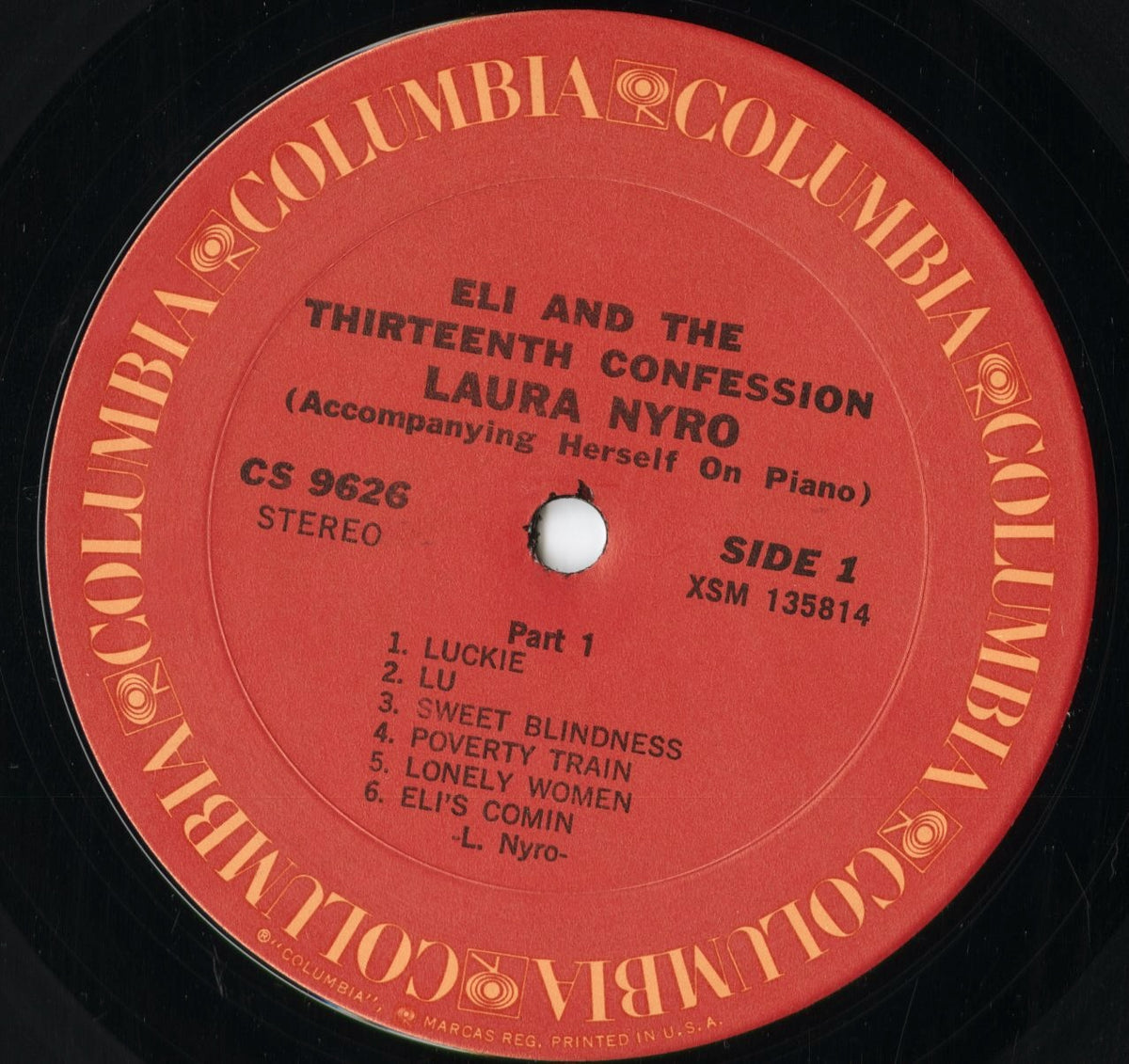 Laura Nyro - Eli And The Thirteenth Confession (CS 9626) 1970 US Columbia|中古LP