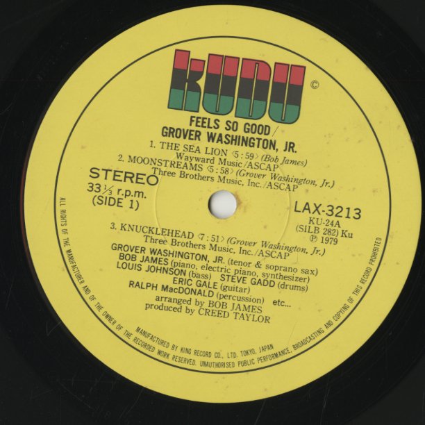 Grover Washington Jr. / グローヴァー・ワシントン・ジュニア / Feels So Good (LAX3213)