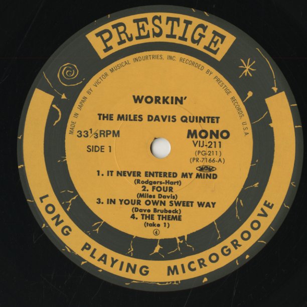 Miles Davis / マイルス・デイヴィス / Workin' (VIJ211)