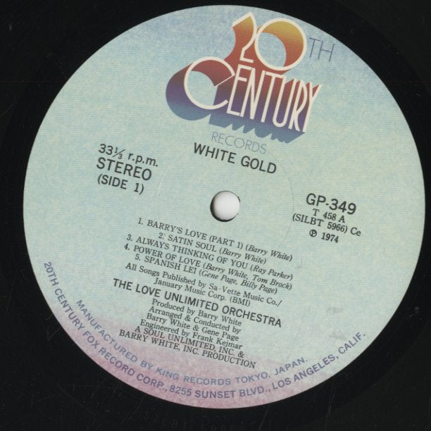 The Love Unlimited Orchestra / ラヴ・アンリミテッド・オーケストラ / White Gold (GP349)