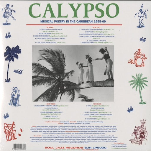 V.A. - Calypso: Musical Poetry In The Caribbean 1955-69 (SJR LP 600C) 2014/2026 UK Soul Jazz Records|新品LP back