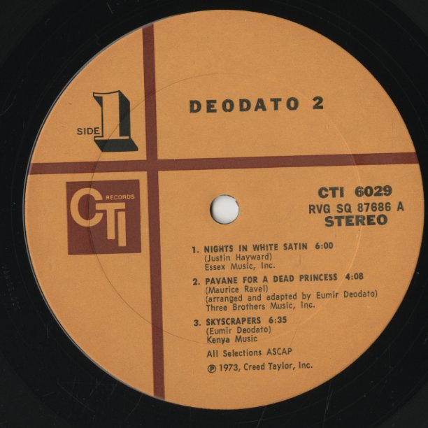 Deodato / デオダート / Deodato 2 (CTI 6029)