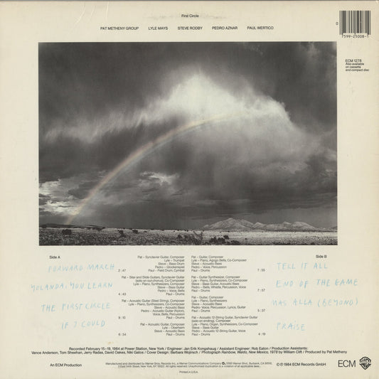 Pat Metheny Group / パット・メセニー / First Circle (1-25008)