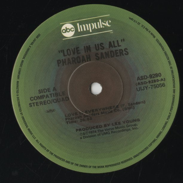 Pharoah Sanders / ファラオ・サンダース / Love In Us All (UIJY-75056)