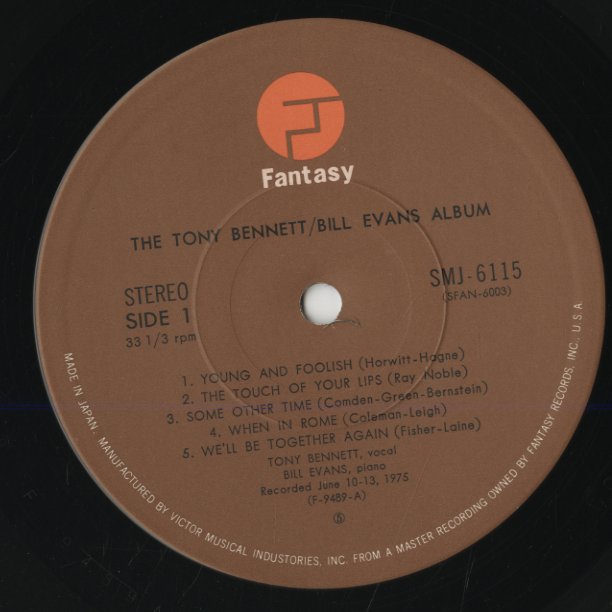 Tony Bennett / Bill Evans / トニー・ベネット ビル・エヴァンス / The Tony Bennett Bill Evans Album (SMJ-6115)