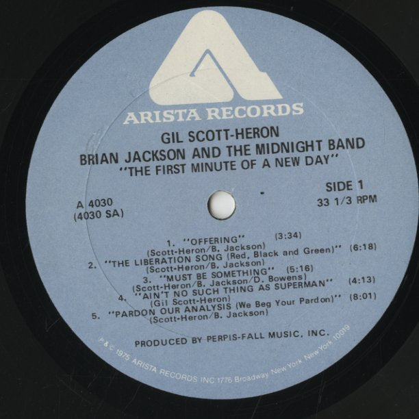 Gil Scott Heron / ギル・スコット・ヘロン ブライアン・ジャクソン / The First Minute Of A New Day (A4030)