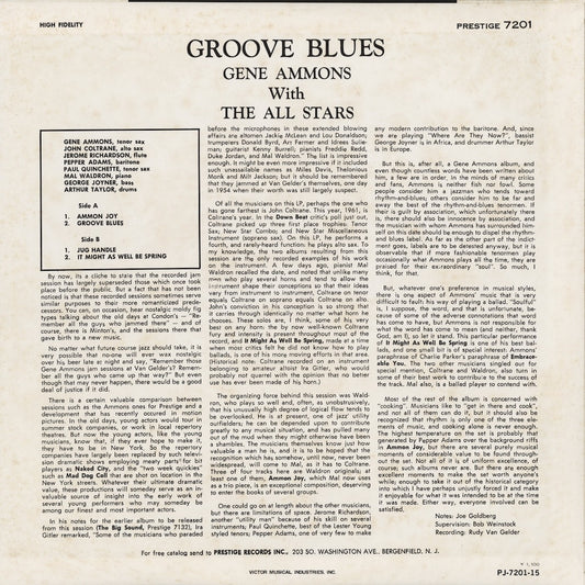 Gene Ammons / ジーン・アモンズ / Groove Blues (PJ-15-7201)