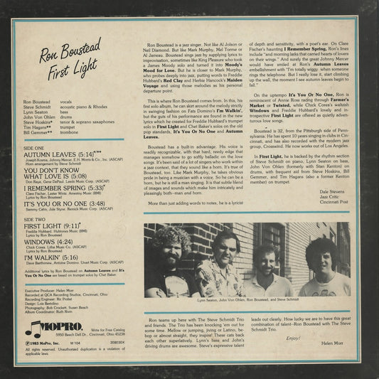 Ron Boustead / ロン・ボーステッド / First Light (M 104)