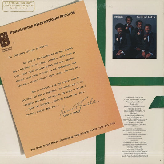 Intruders / イントルーダーズ / Save The Children -12" (4Z8-02004)