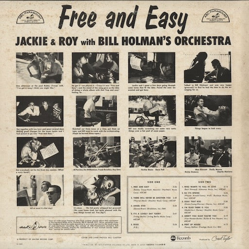 Jackie And Roy - Free And Easy (YW-8527-AB) LP 1977 JPN ABC|中古LP
