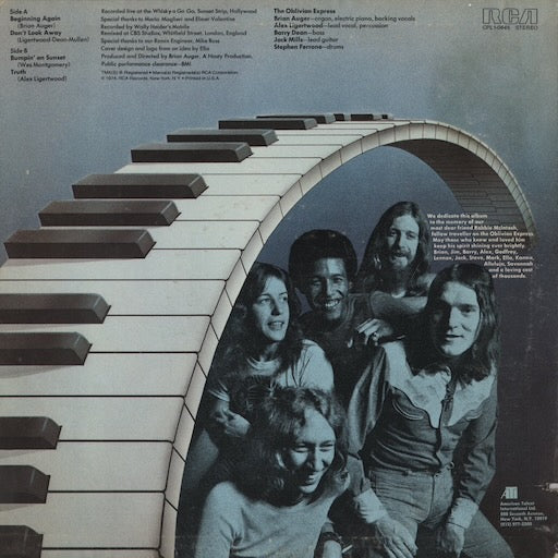 Brian Auger - Live Oblivion Vol.1 (CPL1-0645) 1974 US RCA|中古LP