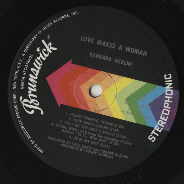 Barbara Acklin / バーバラ・アクリン / Love Makes A Woman (BL 754137)
