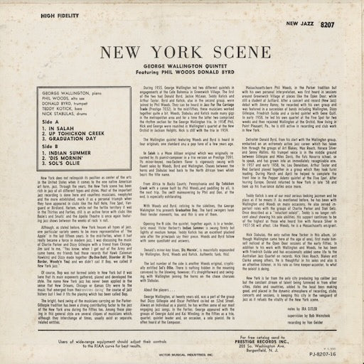 George Wallington - The New York Scene (PJ-16-8207) LP 1970 JPN Prestige|中古LP