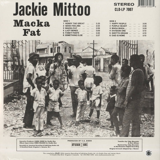 Jackie Mittoo / ジャッキー・ミットゥー / Macka Fat (CLD-LP 7007) 2024年プレスLP・Studio One正規リイシュー