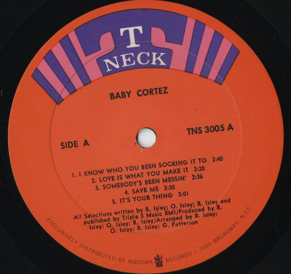Baby Cortez - The Isley Brothers Way (TNS 3005) 1970 US T-Neck|中古LP